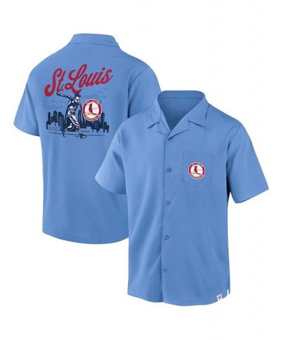 Men's Branded Light Blue St. Louis Cardinals Proven Winner Camp Button-Up Shirt $31.50 Shirts