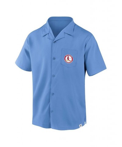 Men's Branded Light Blue St. Louis Cardinals Proven Winner Camp Button-Up Shirt $31.50 Shirts