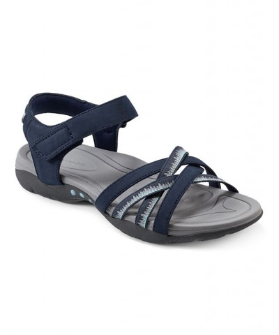 Women's Edine Casual Slip-on Flat Sandals Gray Multi $35.55 Shoes