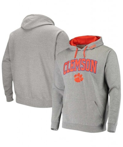 Men's Big and Tall Heathered Gray Clemson Tigers Arch Logo 2.0 Pullover Hoodie $20.50 Sweatshirt