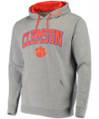 Men's Big and Tall Heathered Gray Clemson Tigers Arch Logo 2.0 Pullover Hoodie $20.50 Sweatshirt