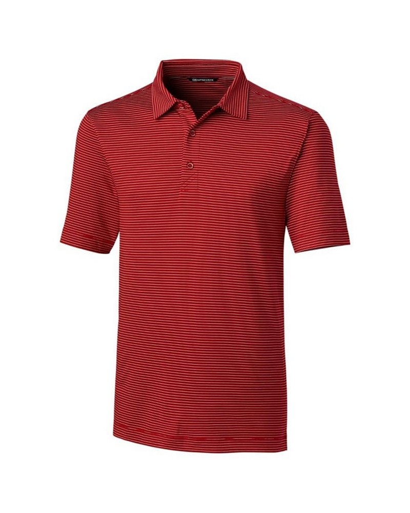 Men's Forge Pencil Stripe Red $35.70 Polo Shirts