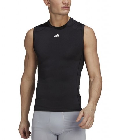 Men's Techfit Performance Training Sleeveless T-Shirt Black $18.53 T-Shirts