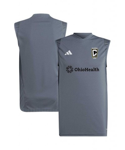 Men's Gray Columbus Crew 2023 On-Field Sleeveless Training Jersey $28.20 Jersey