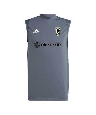 Men's Gray Columbus Crew 2023 On-Field Sleeveless Training Jersey $28.20 Jersey