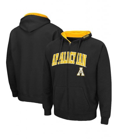 Men's Black Appalachian State Mountaineers Arch Logo 3.0 Full-Zip Hoodie $19.27 Sweatshirt