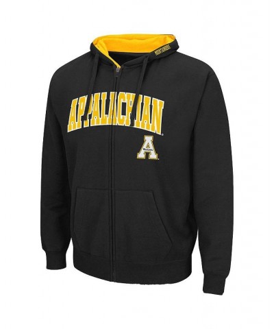 Men's Black Appalachian State Mountaineers Arch Logo 3.0 Full-Zip Hoodie $19.27 Sweatshirt