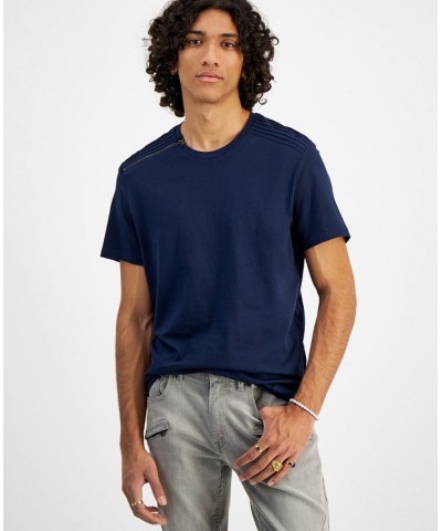 I.N.C. International Concepts Men's Zip T-Shirt Blue $12.81 T-Shirts