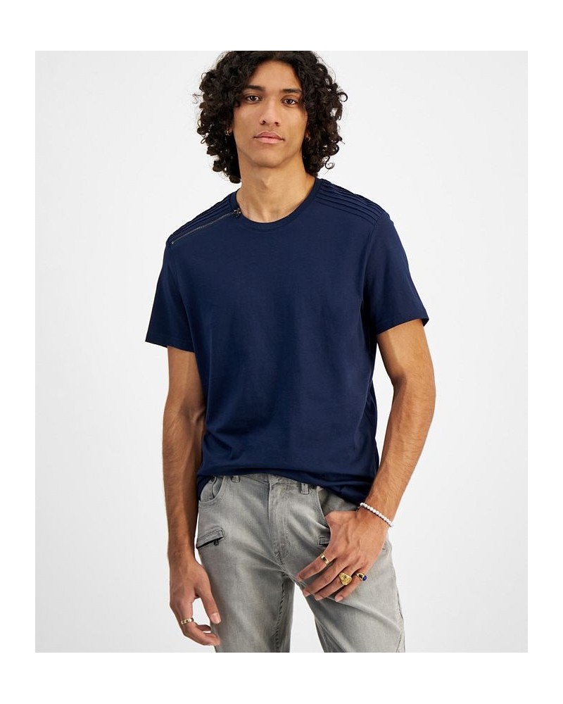 I.N.C. International Concepts Men's Zip T-Shirt Blue $12.81 T-Shirts