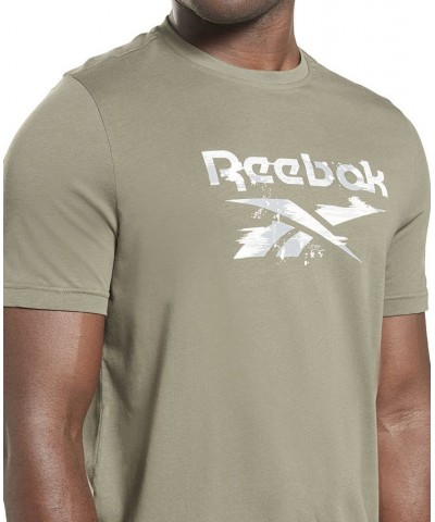 Men's All-Cotton Camo Logo T-Shirt Green $15.81 T-Shirts