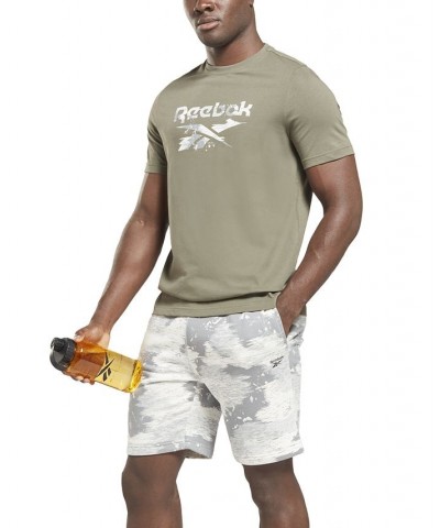 Men's All-Cotton Camo Logo T-Shirt Green $15.81 T-Shirts