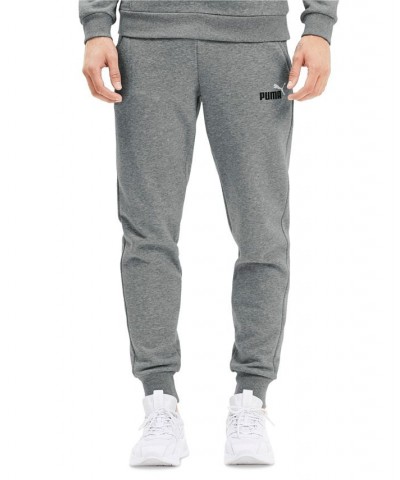 Men's Embroidered Logo Fleece Jogger Sweatpants Black $27.08 Pants