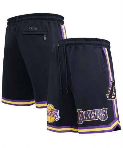 Men's Black Los Angeles Lakers Chenille Shorts $36.80 Shorts