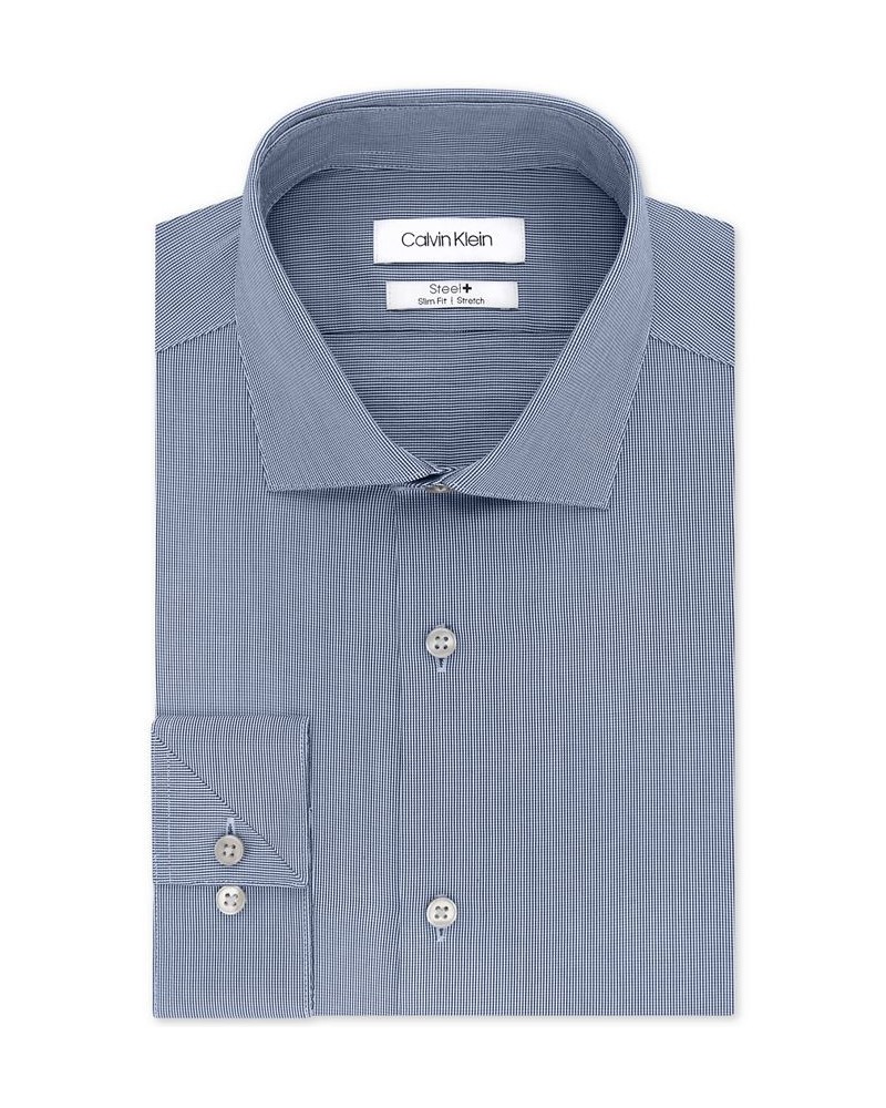 Calvin Klein Men's STEEL Slim-Fit Non-Iron Stretch Performance Dress Shirt PD04 $29.40 Dress Shirts