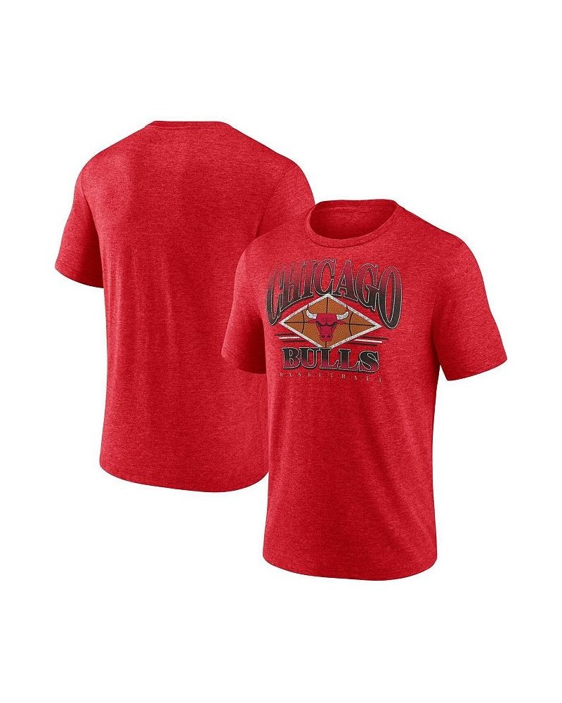 Men's Branded Heather Red Chicago Bulls True Classics Power Phase Tri-Blend T-shirt $23.39 T-Shirts