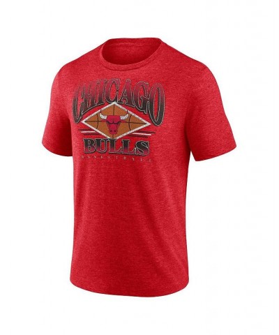 Men's Branded Heather Red Chicago Bulls True Classics Power Phase Tri-Blend T-shirt $23.39 T-Shirts