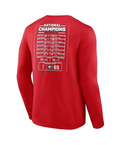 Men's Branded Red Georgia Bulldogs College Football Playoff 2022 National Champions Schedule Long Sleeve T-shirt $25.19 T-Shirts