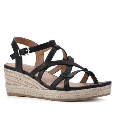 Women's Swayze Wedge Sandals Black $38.27 Shoes