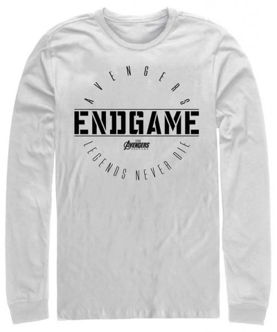 Marvel Men's Avengers Endgame Legends Never Die, Long Sleeve T-shirt White $18.40 T-Shirts