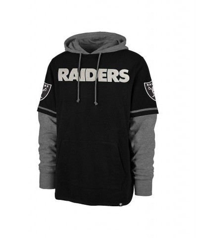 Men's Black Las Vegas Raiders Shortstop Pullover Hoodie $57.20 Sweatshirt