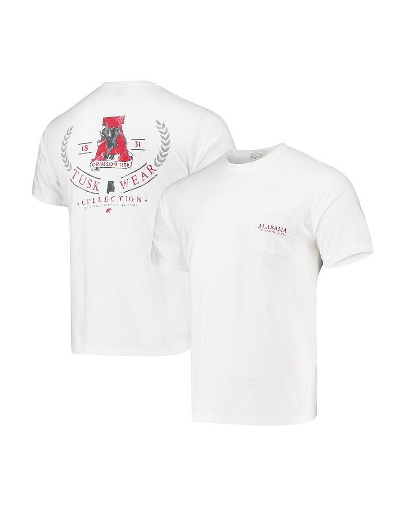 Men's White Alabama Crimson Tide Logo Arch Comfort Colors T-shirt $22.00 T-Shirts