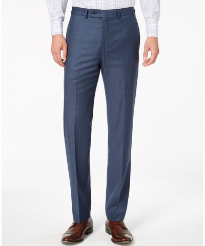 Men's Solid Classic-Fit Suit Pants Blue $44.89 Suits