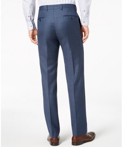 Men's Solid Classic-Fit Suit Pants Blue $44.89 Suits