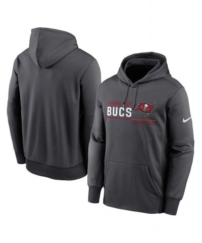 Men's Anthracite Tampa Bay Buccaneers Prime Logo Name Split Pullover Hoodie $39.60 Sweatshirt