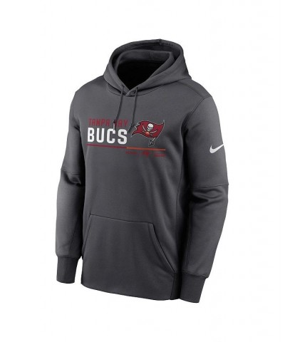 Men's Anthracite Tampa Bay Buccaneers Prime Logo Name Split Pullover Hoodie $39.60 Sweatshirt