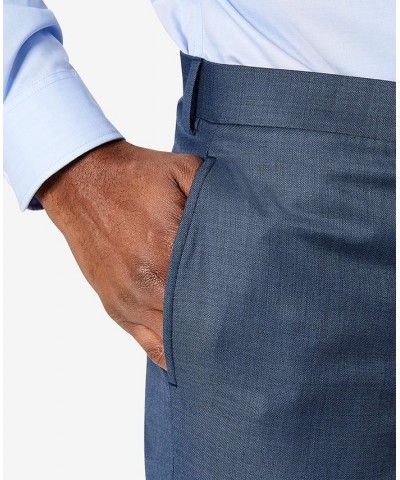 Men's Solid Classic-Fit Suit Pants Blue $44.89 Suits