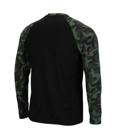 Men's Black Oklahoma State Cowboys OHT Military-Inspired Appreciation Camo Raglan Long Sleeve T-shirt $22.00 T-Shirts