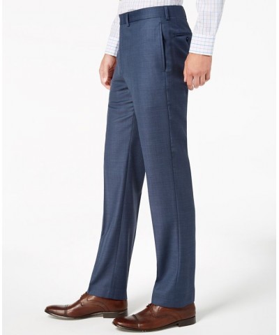 Men's Solid Classic-Fit Suit Pants Blue $44.89 Suits