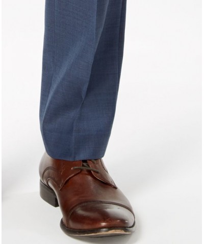 Men's Solid Classic-Fit Suit Pants Blue $44.89 Suits