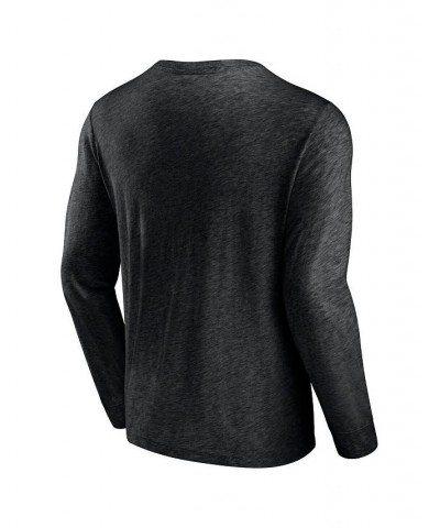 Men's Branded Heather Black Miami Dolphins High Whip Pitcher Long Sleeve T-shirt $23.50 T-Shirts