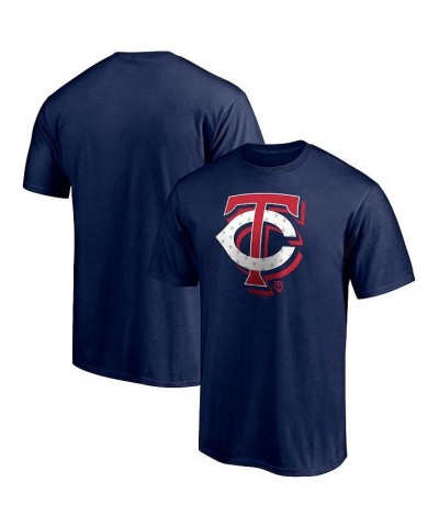 Men's Navy Minnesota Twins Red White and Team Logo T-shirt $16.00 T-Shirts