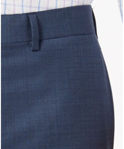 Men's Solid Classic-Fit Suit Pants Blue $44.89 Suits