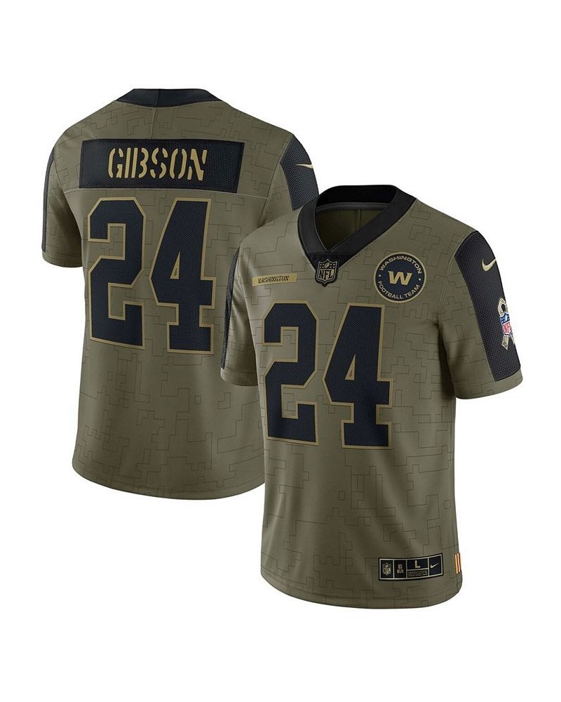 Men's Antonio Gibson Olive Washington Football Team 2021 Salute To Service Limited Player Jersey $56.17 Jersey