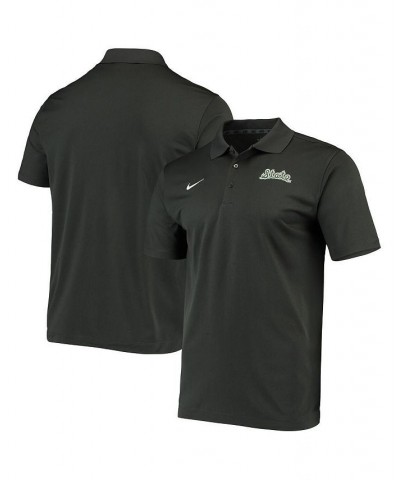 Men's Anthracite Michigan State Spartans Alternate Logo Varsity Performance Polo Shirt $31.50 Polo Shirts