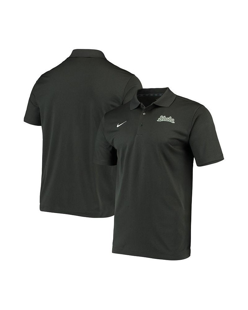 Men's Anthracite Michigan State Spartans Alternate Logo Varsity Performance Polo Shirt $31.50 Polo Shirts