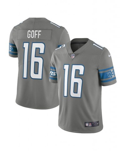 Men's Jared Goff Steel Detroit Lions Alternate Vapor Limited Jersey $57.80 Jersey