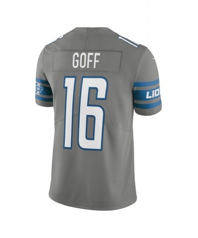 Men's Jared Goff Steel Detroit Lions Alternate Vapor Limited Jersey $57.80 Jersey