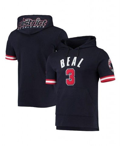 Men's Bradley Beal Navy Washington Wizards Name and Number Short Sleeve Pullover Hoodie $37.40 Sweatshirt