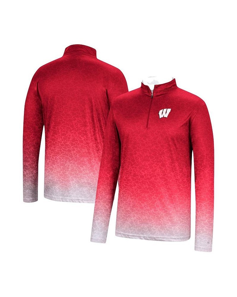 Men's Red Wisconsin Badgers Walter Quarter-Zip Windshirt $33.59 T-Shirts