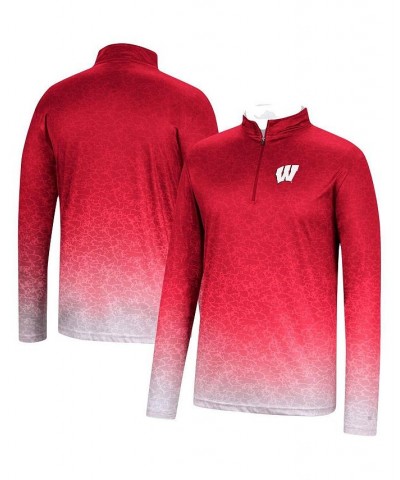 Men's Red Wisconsin Badgers Walter Quarter-Zip Windshirt $33.59 T-Shirts