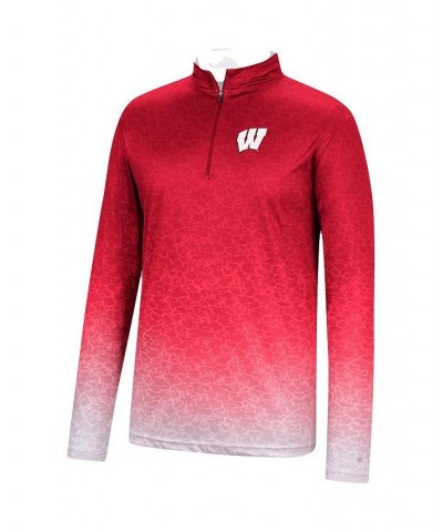 Men's Red Wisconsin Badgers Walter Quarter-Zip Windshirt $33.59 T-Shirts