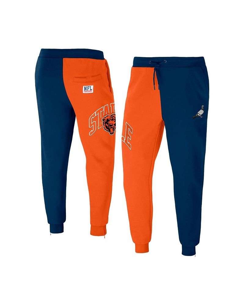 Men's NFL X Staple Orange, Black Chicago Bears Split Logo Fleece Pants $27.90 Pants