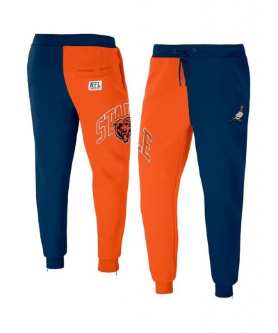 Men's NFL X Staple Orange, Black Chicago Bears Split Logo Fleece Pants $27.90 Pants