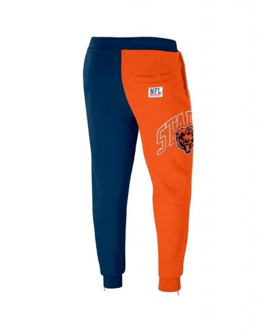 Men's NFL X Staple Orange, Black Chicago Bears Split Logo Fleece Pants $27.90 Pants