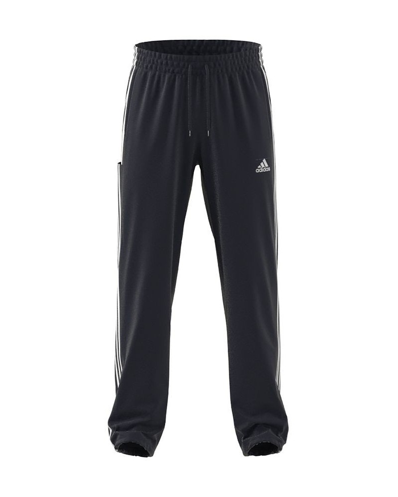 Men's AEROREADY Essentials Elastic Cuff Woven 3-Stripes Tracksuit Pants Blue $25.18 Pants