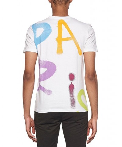 ELEVEN PARIS Men's Graffiti Logo Graphic T-Shirt White $23.52 T-Shirts